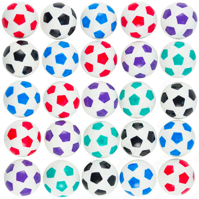 Мячи-прыгуны 25 мм "Футбольные мячи (белые)"