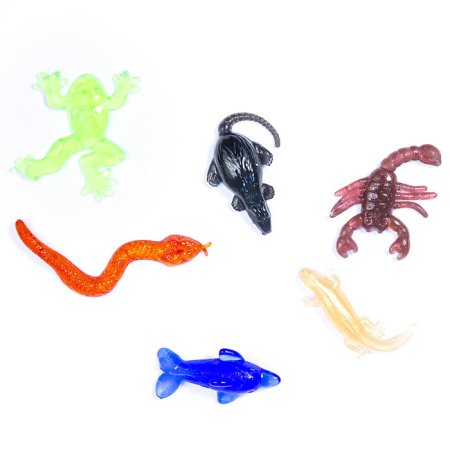 1787G Набор лизунов (лягушка, мышка, змея, ящер, дельфин, скорпион) (200 шт./уп.)