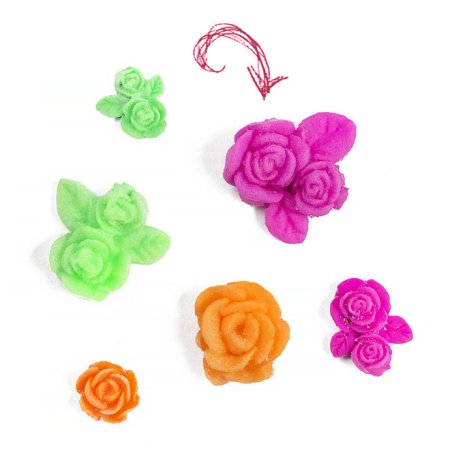 Игрушки в капсулах 28 мм "Цветы-растишки" 