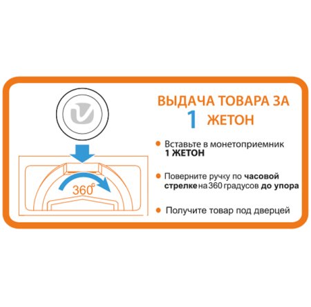 Наклейка инструкция выдача за 1 жетон