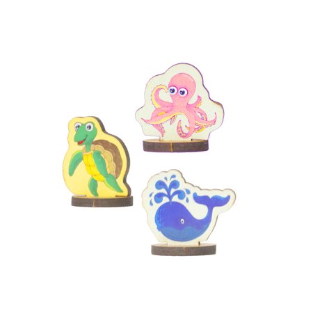 Игрушки деревянные "Жители тропиков" в капсулах 34 мм (250 шт/упак)