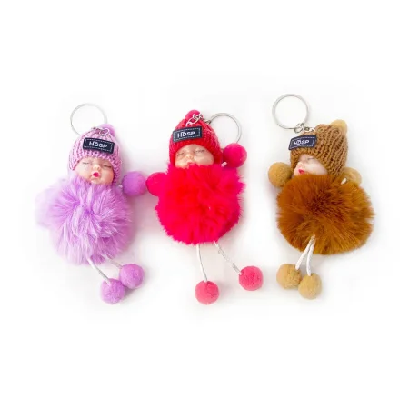 2238G-75 "Меховые куколки-брелоки" в капсулах 75 мм (12 шт./уп.)