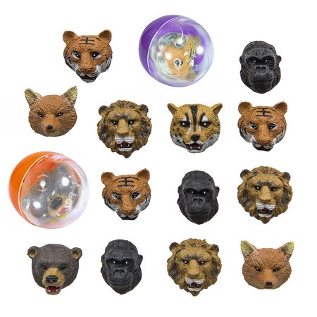 Игрушки в капсулах 34 мм "Головы зверей"