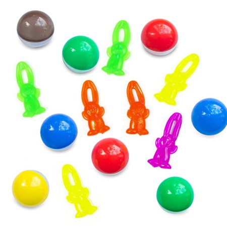 Игрушки в капсулах 34 мм "Зайчики" тянучки 