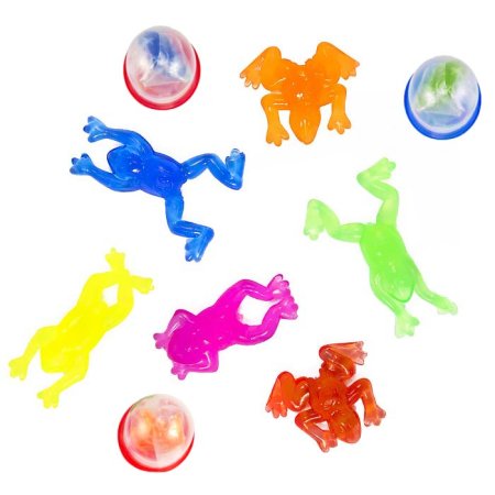 Игрушки в капсулах 28 мм "Лягушата липкие маленькие"