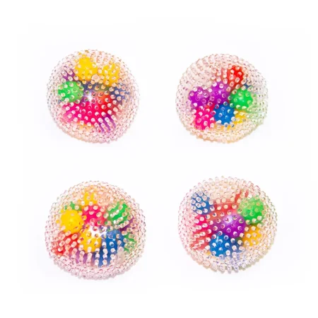 2216G-65 "Прозрачные мячи антистресс с шариками внутри" в капсулах 65 мм (12 шт./уп.)