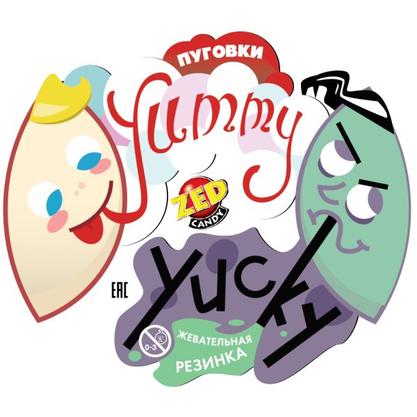 Пуговки Ямми-Якк, наклейка (ZED)