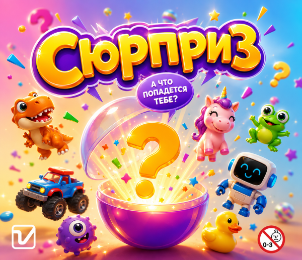 Игрушки ДЛЯ капсул 28/34 мм "Сюрприз"