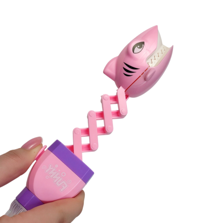 2550G-Set-PI "Игрушка со сладостями "Акула-хваталка" - розовая(10шт/упак.)