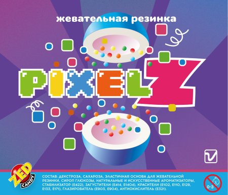 Жевательная резинка "Пиксели"