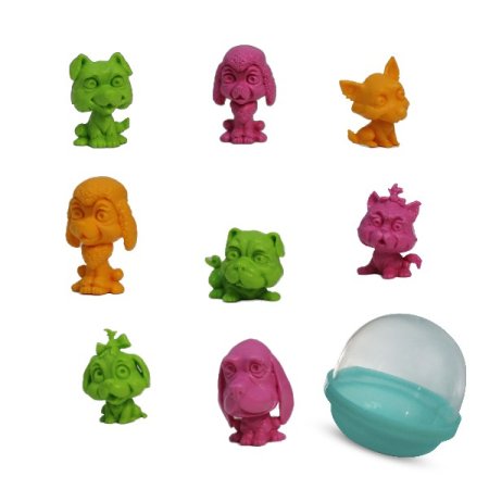 Игрушка серии "ХИТ" (собачки-8 видов), в трех цветах, в капсулах (100 шт/упак)