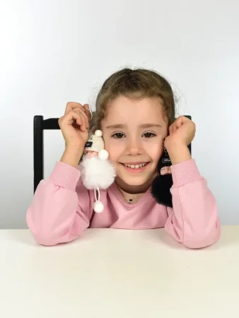 2238G Игрушка "Меховые куколки-брелоки" (12 шт/упак)