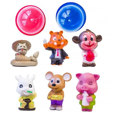 Игрушки в капсулах 28 мм "Забавные животные"