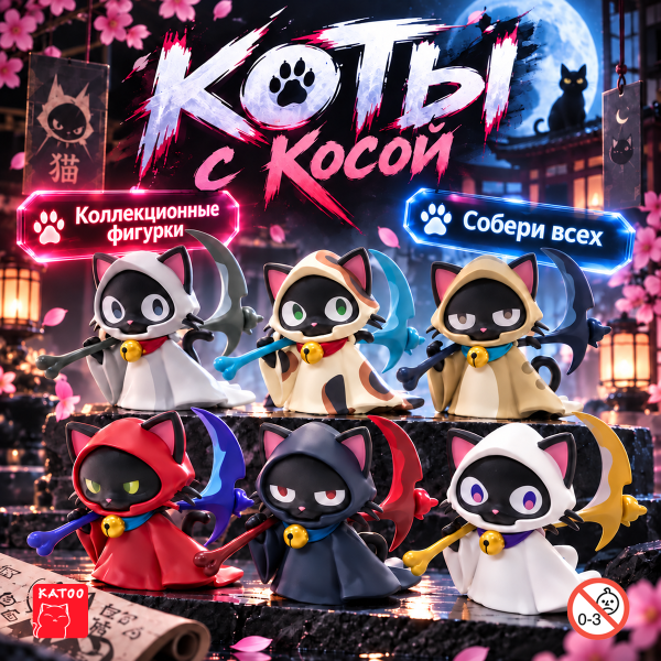 Фигурки "Коты с косой"