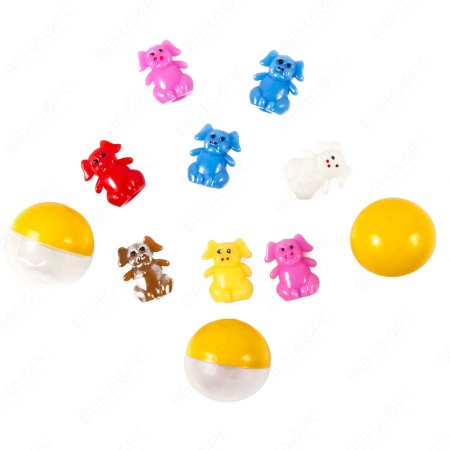 Игрушки в капсулах 34 мм "Цветные хрюшки в капсулах"