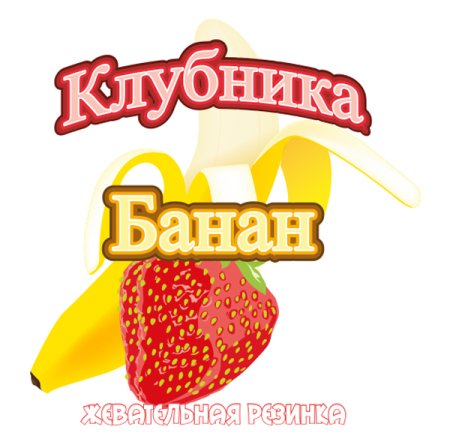 Клубника-банан наклейка (OAK Leaf)