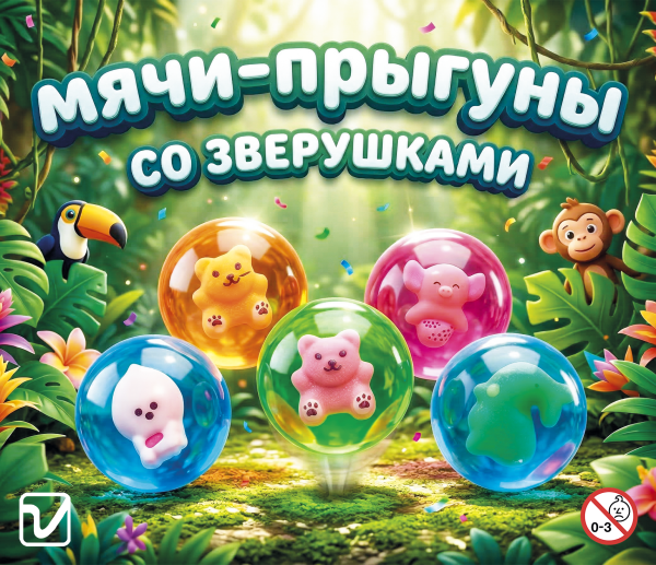 Мячи-прыгуны "Со зверушками"
