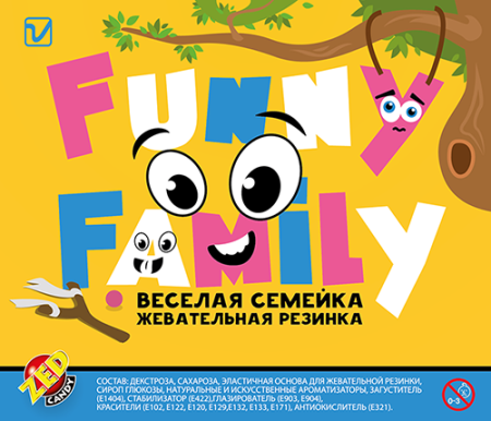 Жевательная резинка  "Весёлая семейка"