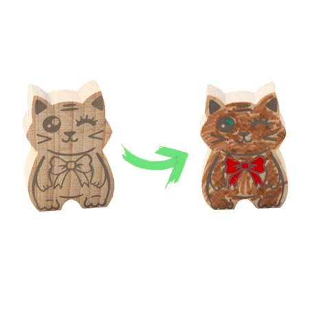 Игрушки деревянные "Раскрась котят" (100 шт/упак)