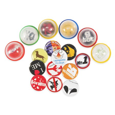 -3513c Значки микс "Изобильный" в капсуле (500 шт./уп.)