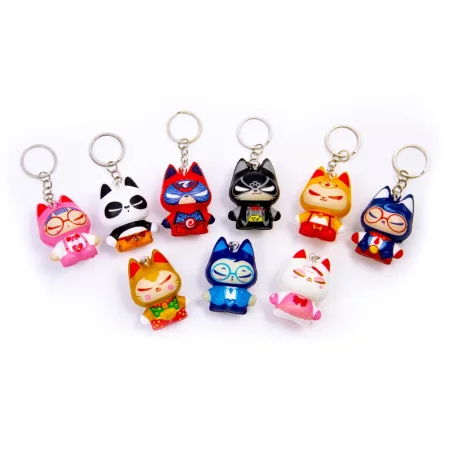 2222G-45 "Коты сквиши аниме" в капсулах 45 мм (100 шт./уп.)