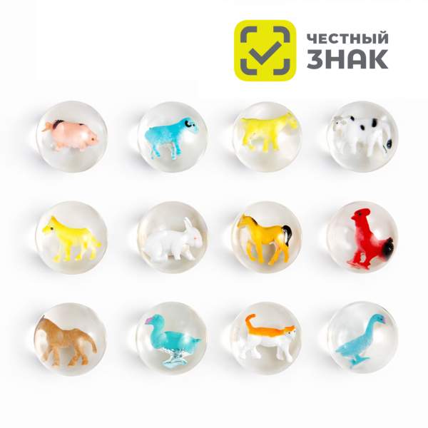 ЧЗ MIX GH45-12-9 "Лошади и др. 3D"  (20 шт./уп.)