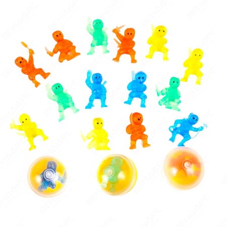 Игрушки  в капсулах 34 мм "Ниндзя светящиеся в темноте"