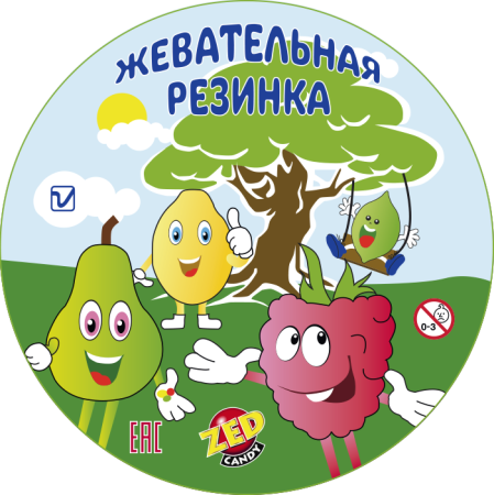 Универсальная наклейка, Жевательная резинка фигурная (ZED)