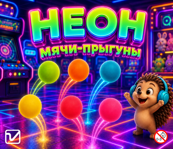 Мячи-прыгуны 32 мм "Неон"