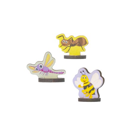 Игрушки деревянные "Стрекоза, муравей и компания" (252 шт/упак)