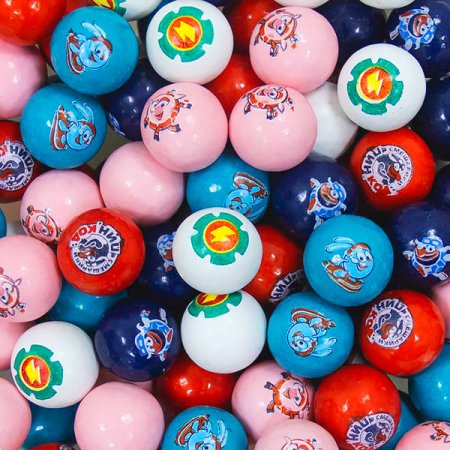 Жевательная резинка для механических торговых автоматов 25 мм "Смешарики Пинкод"