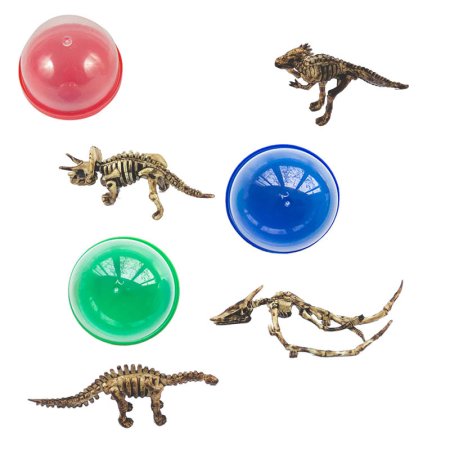 Игрушки в капсулах 45 мм "Скелеты-динозавры"