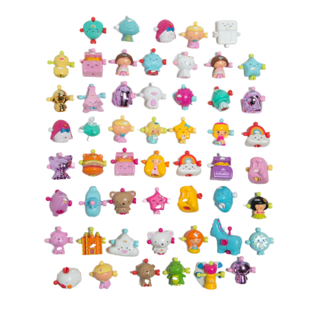 34А1946-8 Игрушка "Радуга, облако и остальные" в круглых капсулах 34 мм (250 шт/упак)