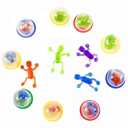 Игрушки в капсулах 28 мм "Липкие тянущиеся человечки"