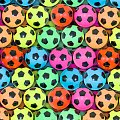 Мячи-прыгуны 45 мм "Футбольные мячи (цветные)"