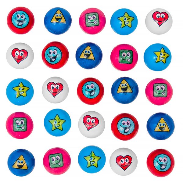 Жевательная резинка 22 мм "Озорная геометрия"