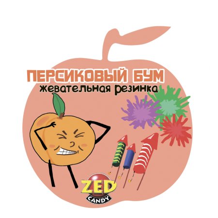 Персиковый бум наклейка (ZED)