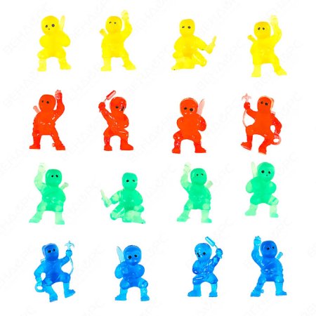 Игрушки для капсул 34 мм "Сказочные существа светящиеся в темноте (Ниндзя)"