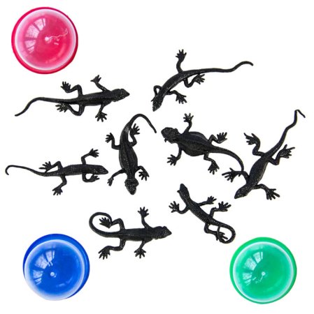 Игрушки в капсулах 28 мм "Черные  ящерки"