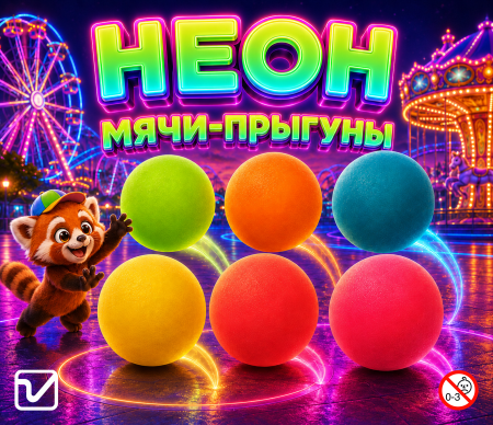 Мячи-прыгуны 45 мм "Неон"