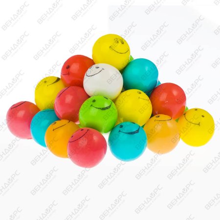 Жевательная резинка с принтом 22 мм "Разноцветные улыбки"