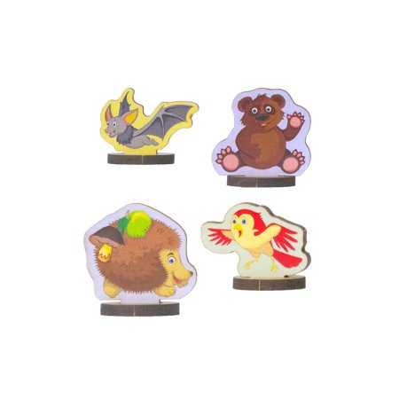 Игрушки деревянные "Стрекоза, муравей и компания" (252 шт/упак)