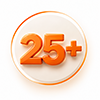 25+